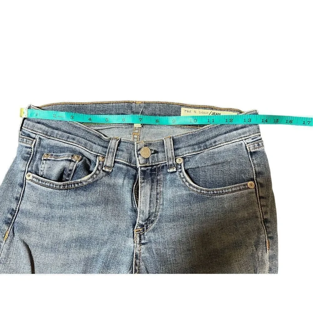 Rag & Bone Distressed Skinny Jean Denim Size 25